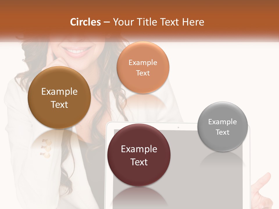 Girl At Work PowerPoint Template