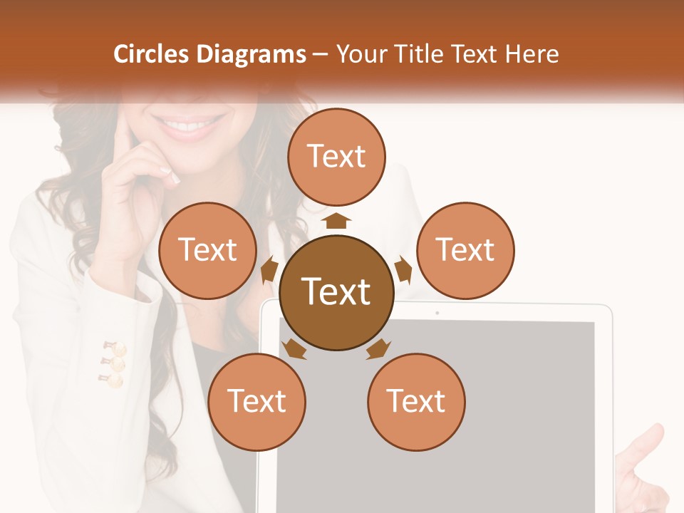 Girl At Work PowerPoint Template