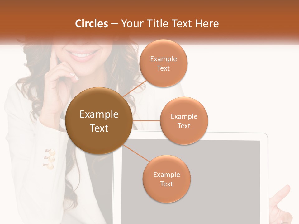 Girl At Work PowerPoint Template