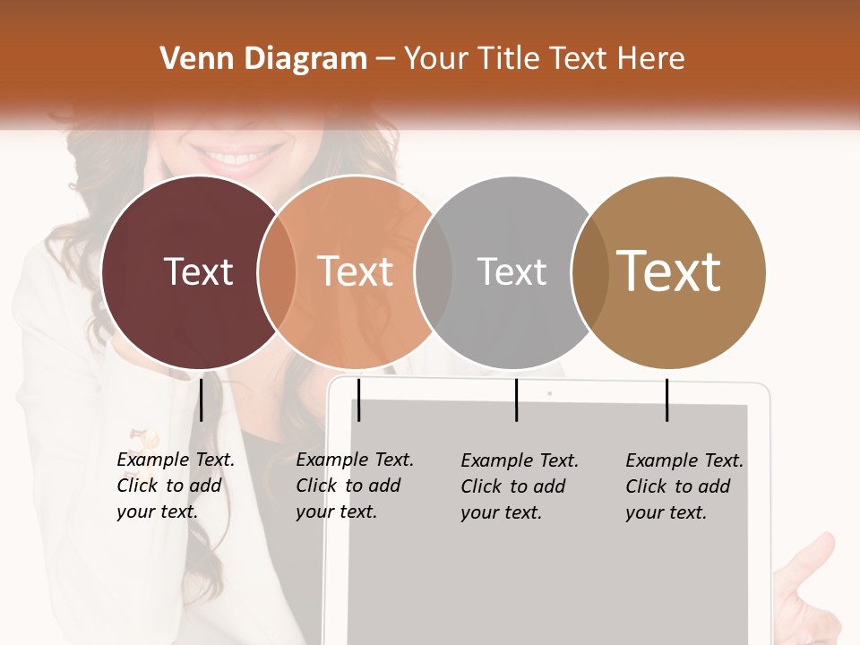 Girl At Work PowerPoint Template