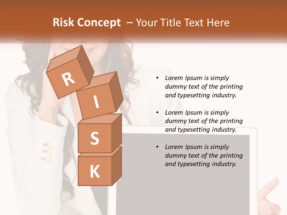 Girl At Work PowerPoint Template