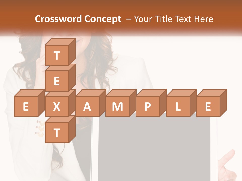 Girl At Work PowerPoint Template