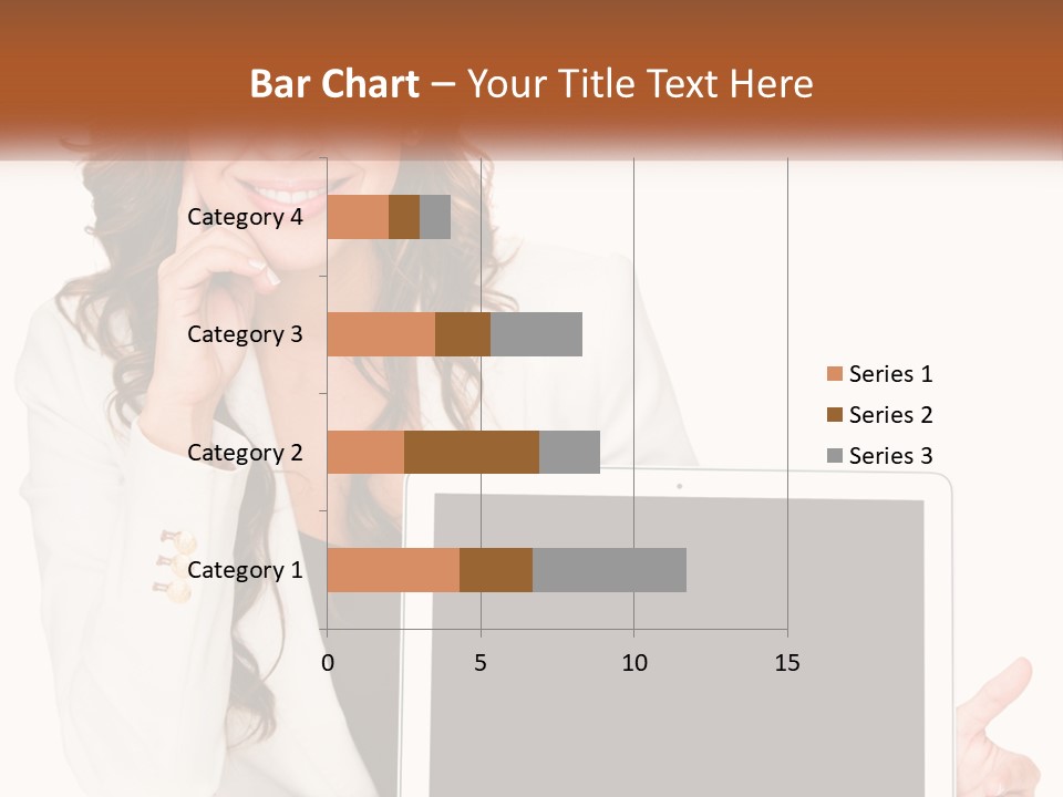 Girl At Work PowerPoint Template