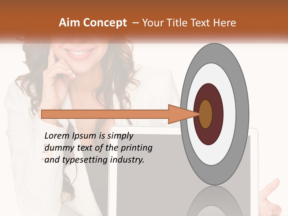 Girl At Work PowerPoint Template