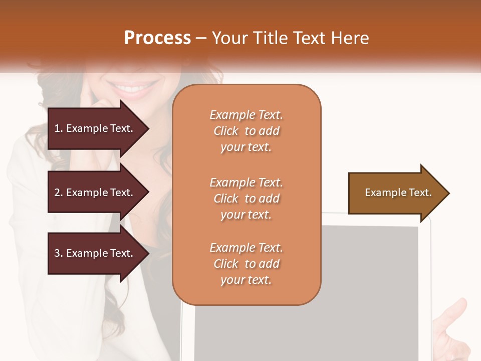 Girl At Work PowerPoint Template