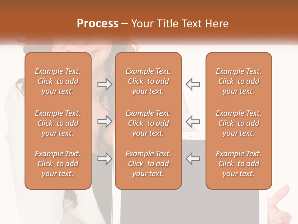 Girl At Work PowerPoint Template