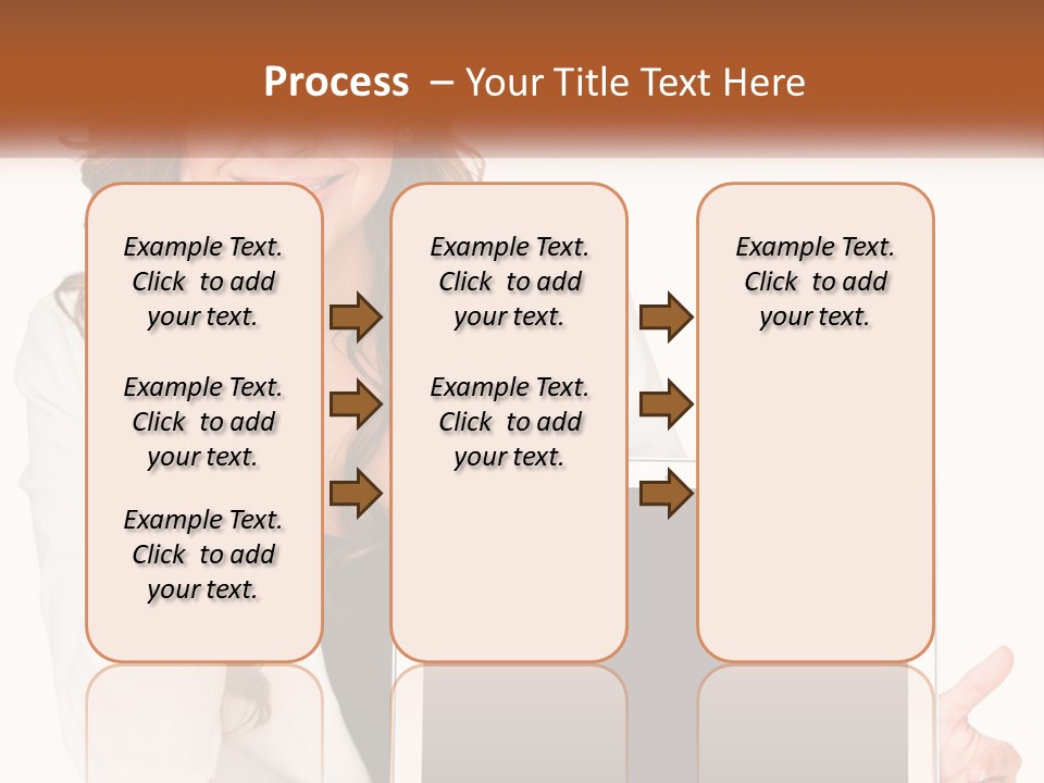 Girl At Work PowerPoint Template