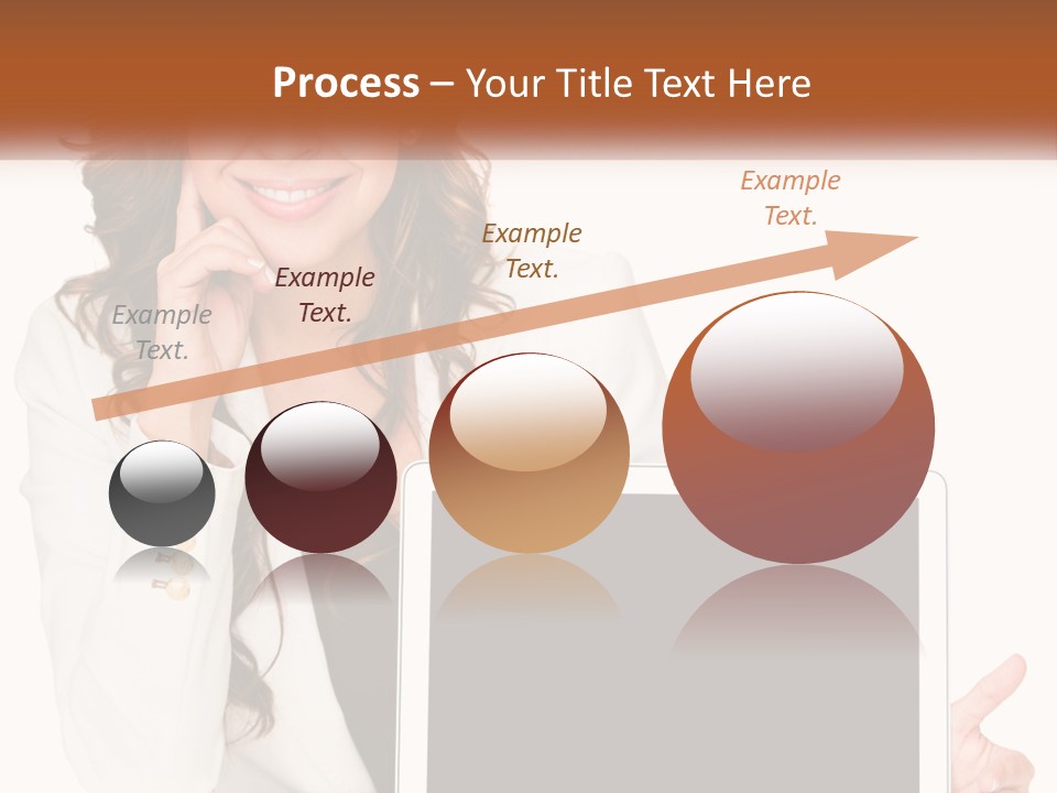 Girl At Work PowerPoint Template