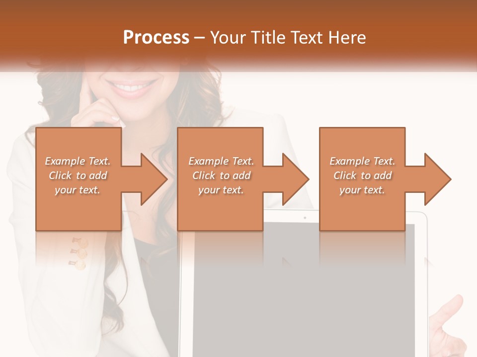 Girl At Work PowerPoint Template