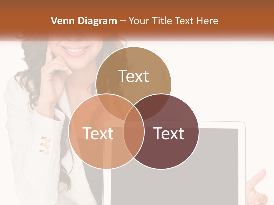 Girl At Work PowerPoint Template