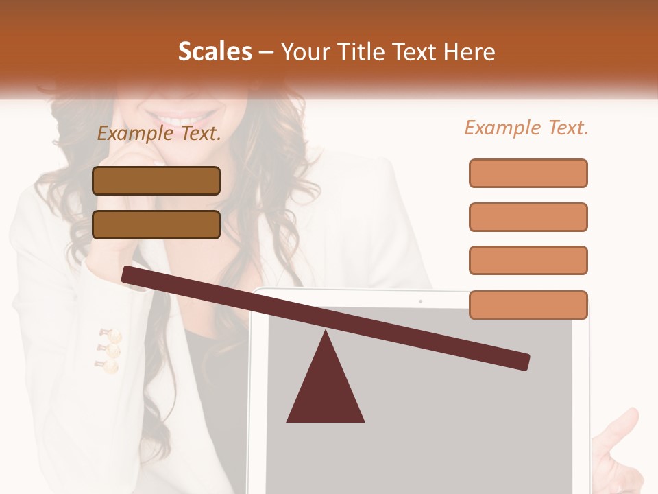 Girl At Work PowerPoint Template