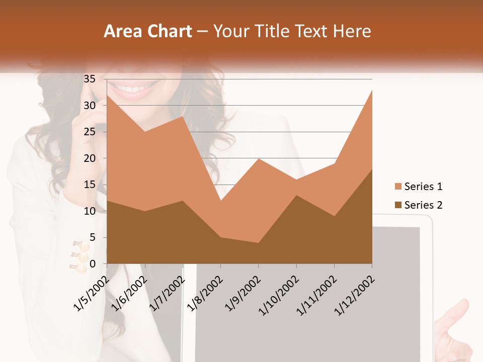 Girl At Work PowerPoint Template