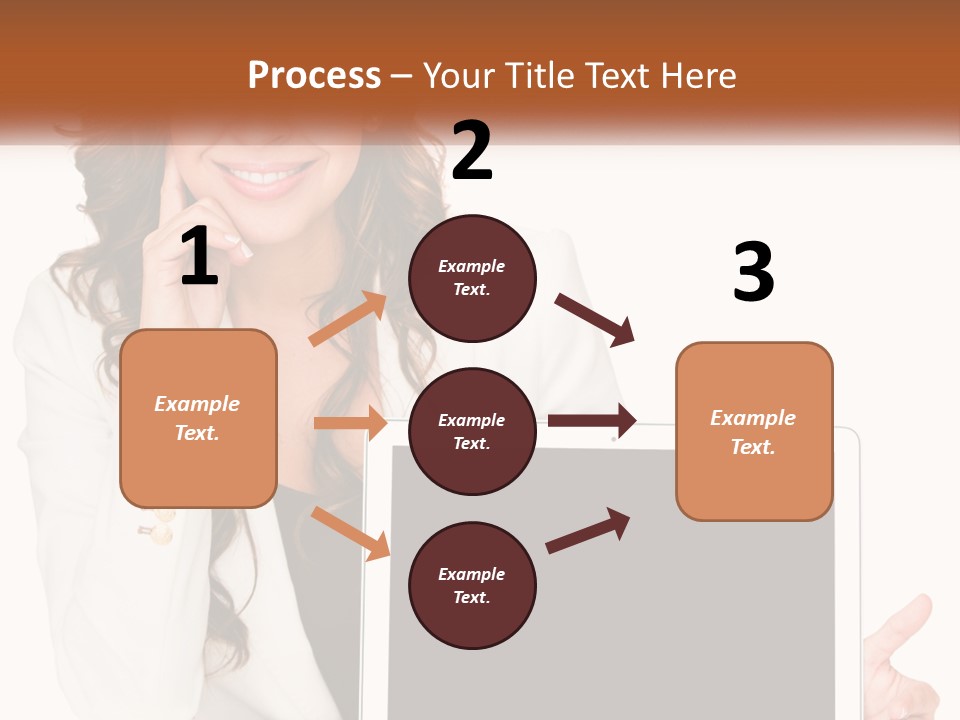 Girl At Work PowerPoint Template