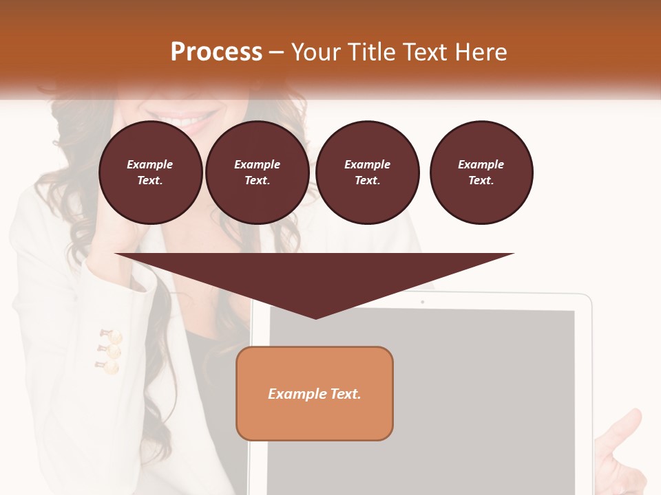 Girl At Work PowerPoint Template