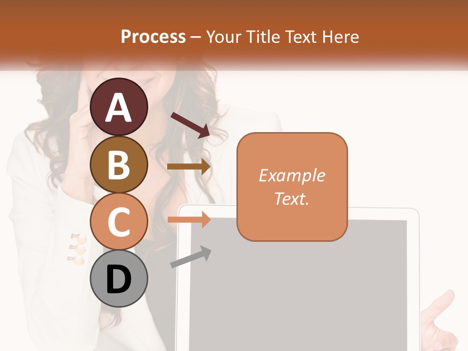 Girl At Work PowerPoint Template