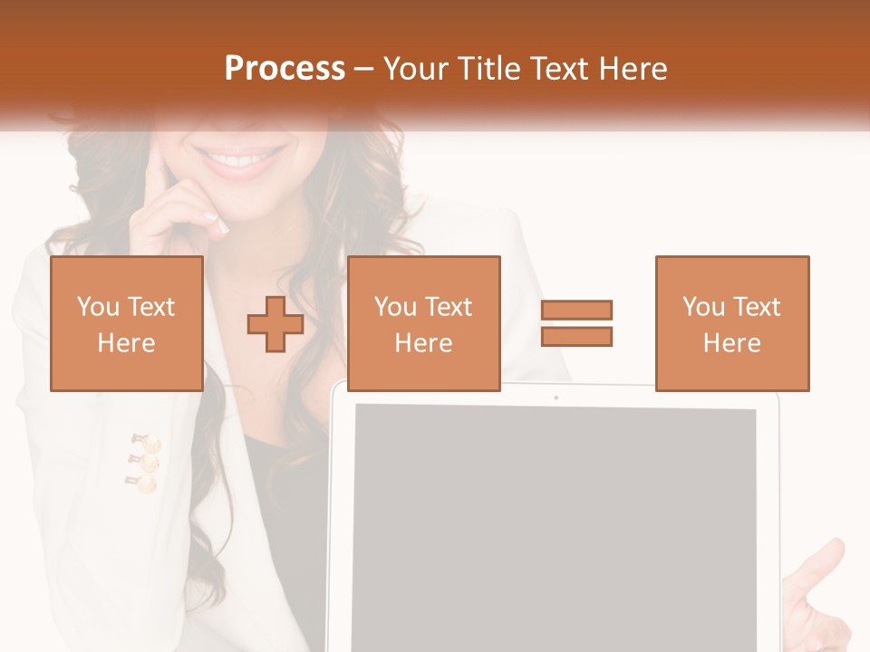 Girl At Work PowerPoint Template