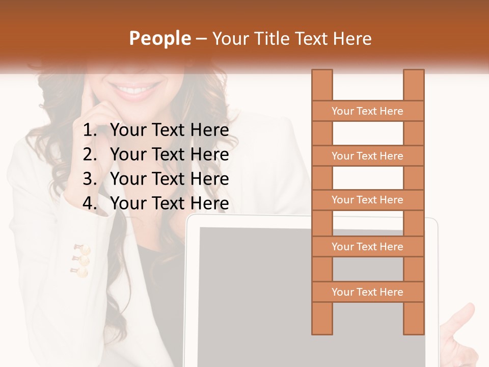 Girl At Work PowerPoint Template