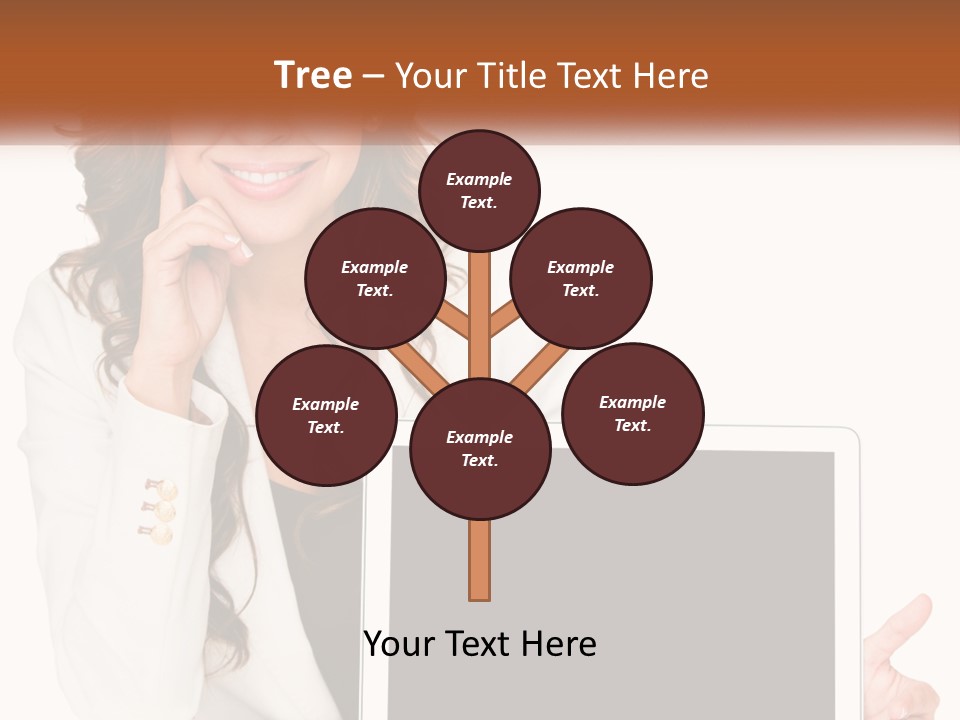 Girl At Work PowerPoint Template