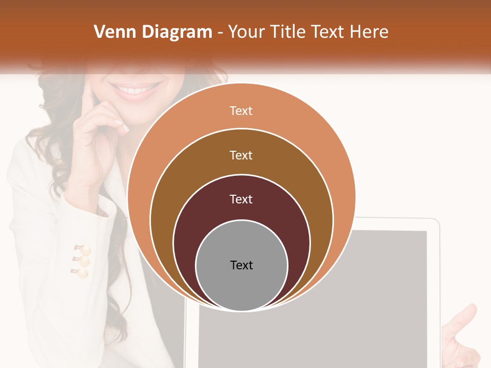 Girl At Work PowerPoint Template