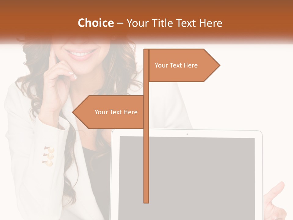 Girl At Work PowerPoint Template