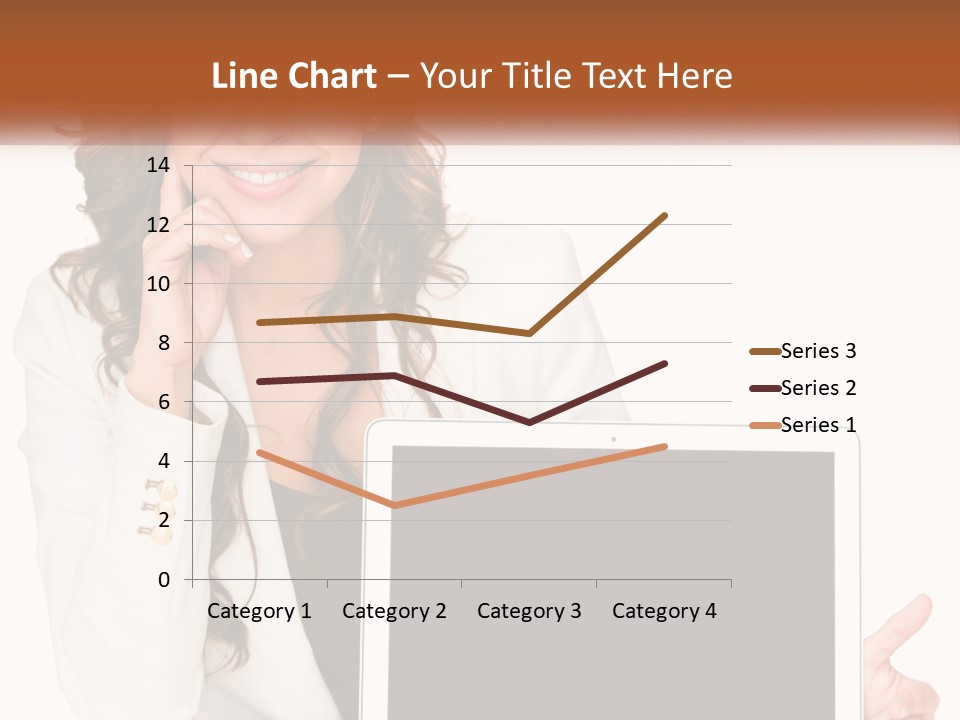 Girl At Work PowerPoint Template