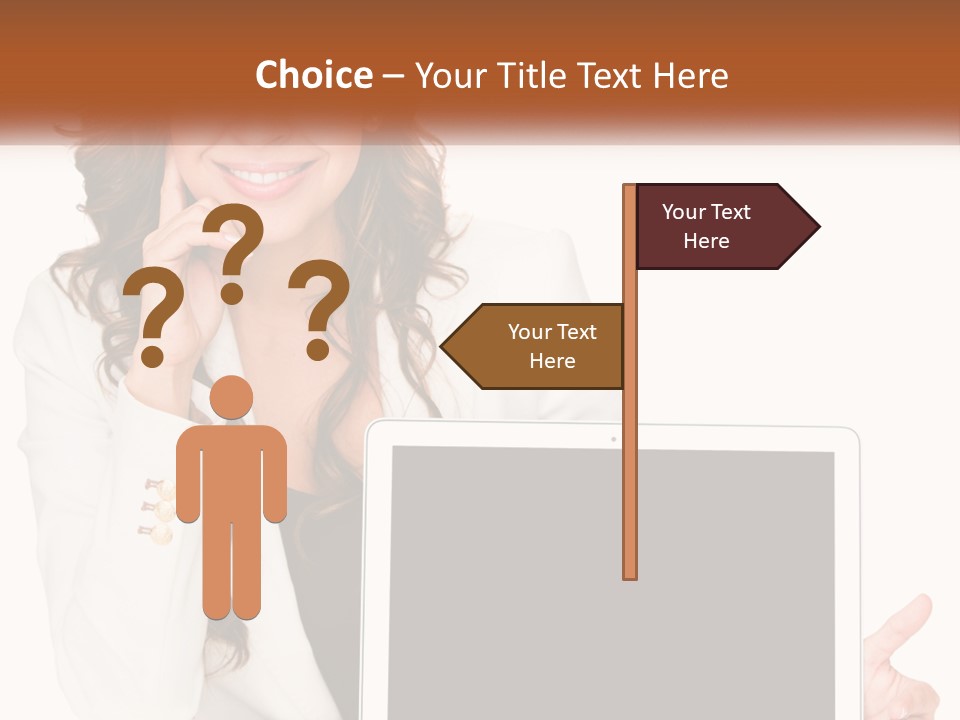 Girl At Work PowerPoint Template