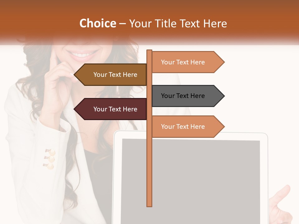 Girl At Work PowerPoint Template