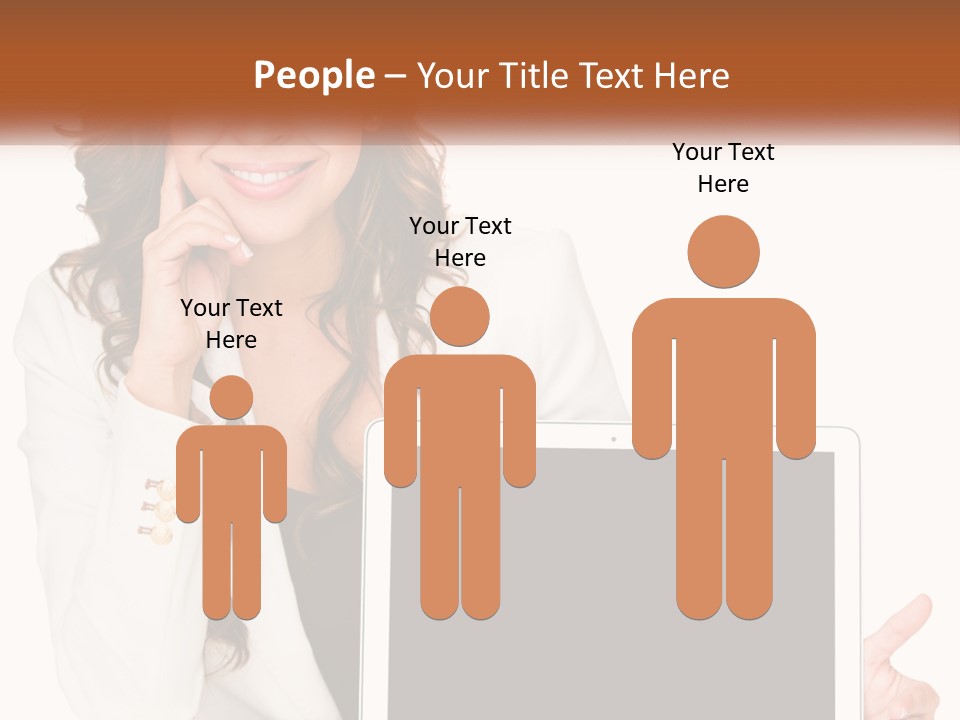 Girl At Work PowerPoint Template