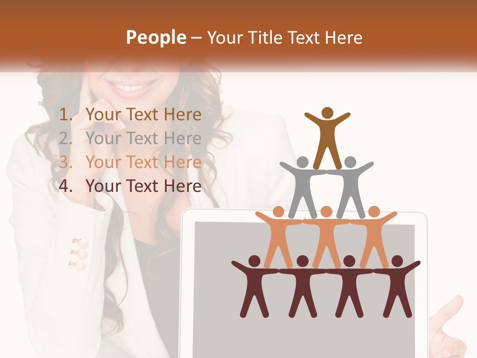 Girl At Work PowerPoint Template