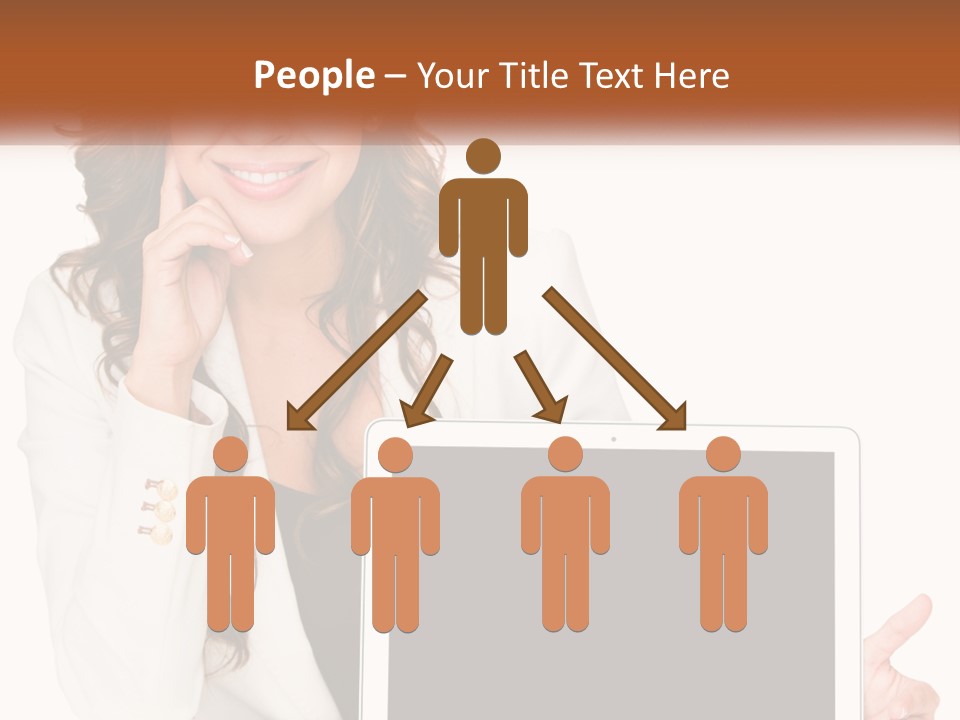 Girl At Work PowerPoint Template