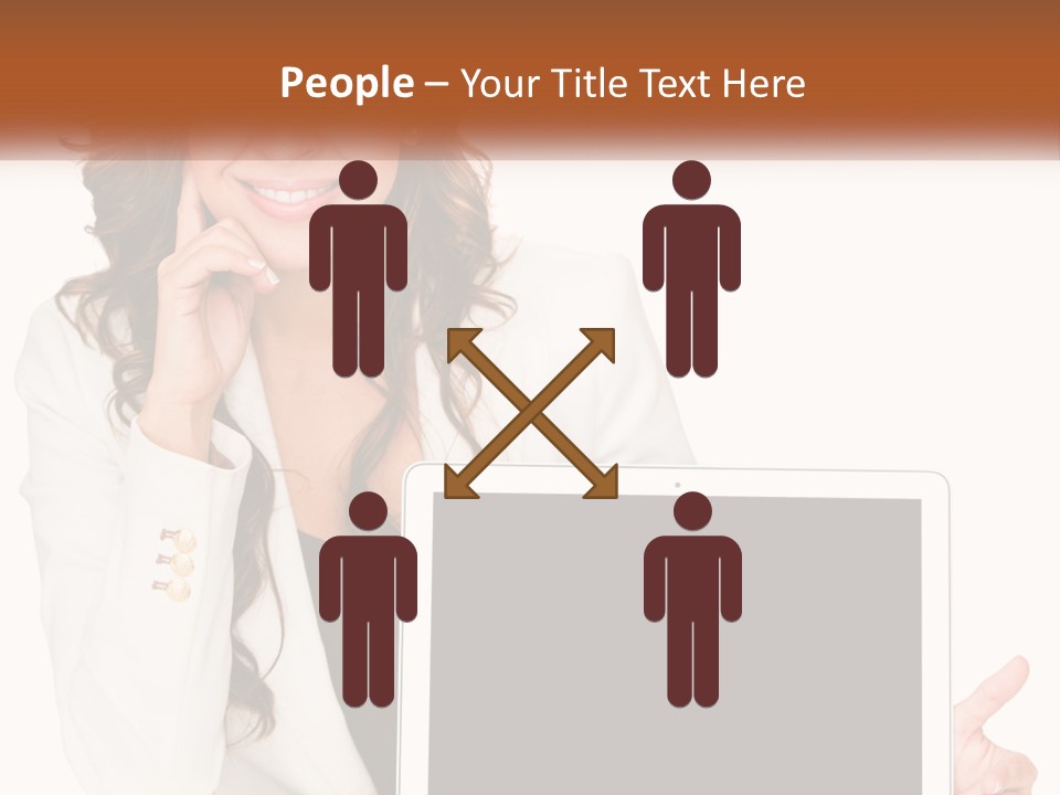 Girl At Work PowerPoint Template