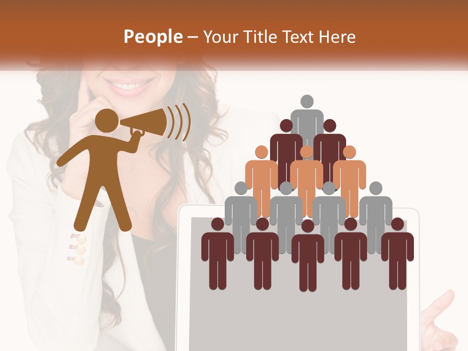 Girl At Work PowerPoint Template