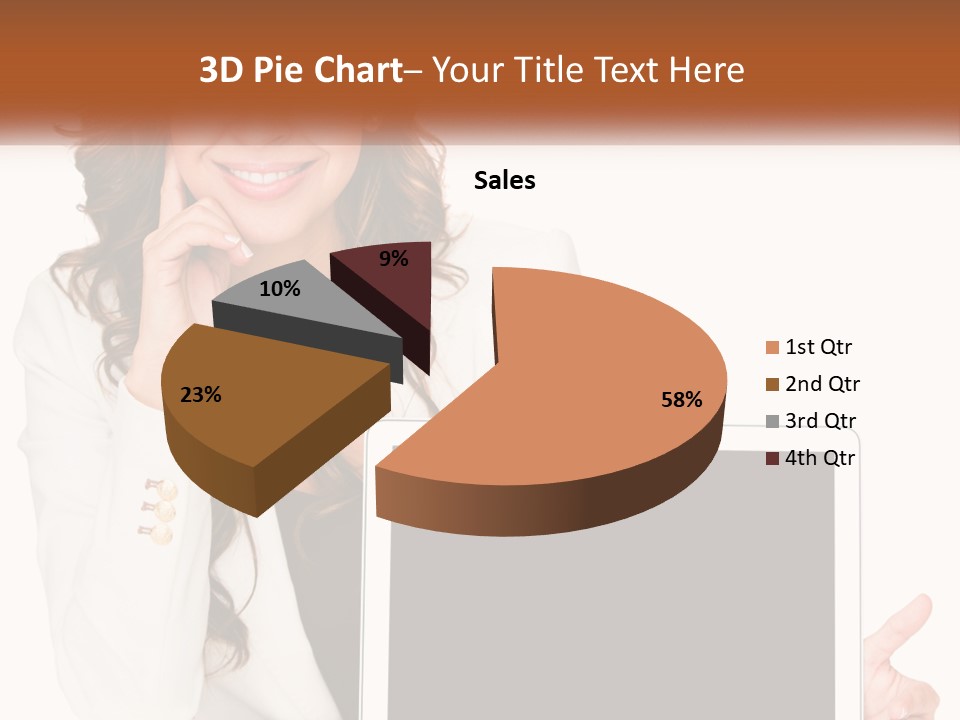 Girl At Work PowerPoint Template