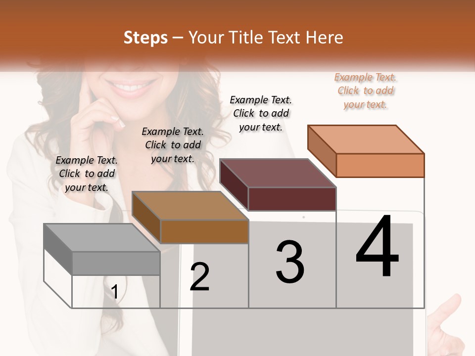 Girl At Work PowerPoint Template