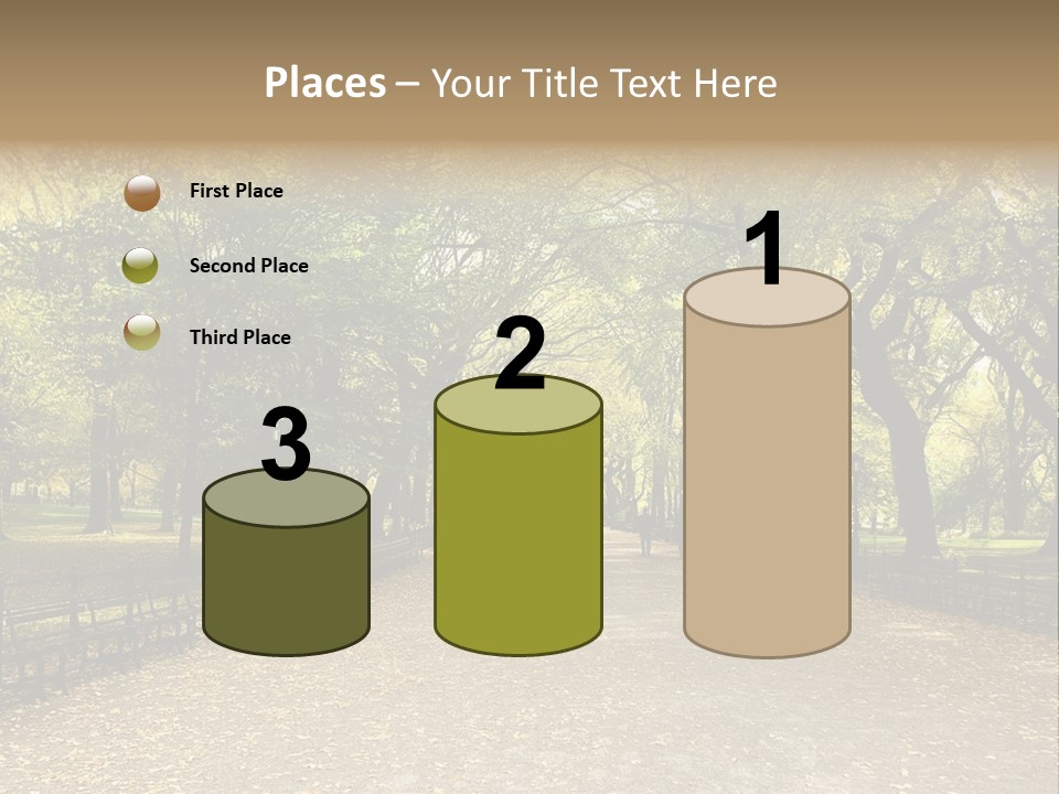 Walkway In The Park PowerPoint Template