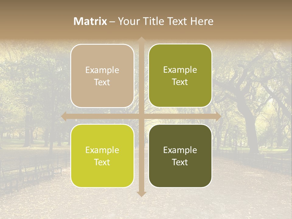 Walkway In The Park PowerPoint Template