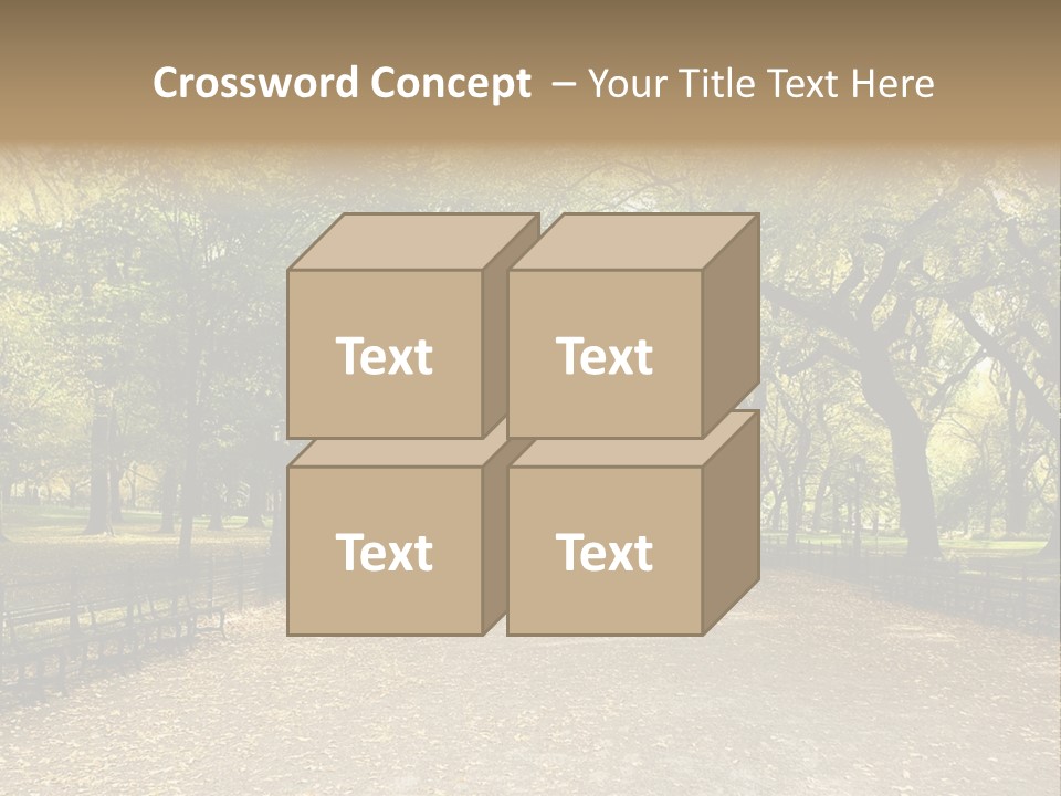 Walkway In The Park PowerPoint Template