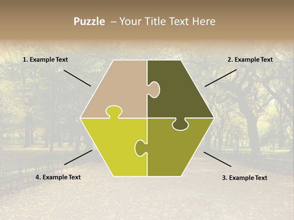 Walkway In The Park PowerPoint Template