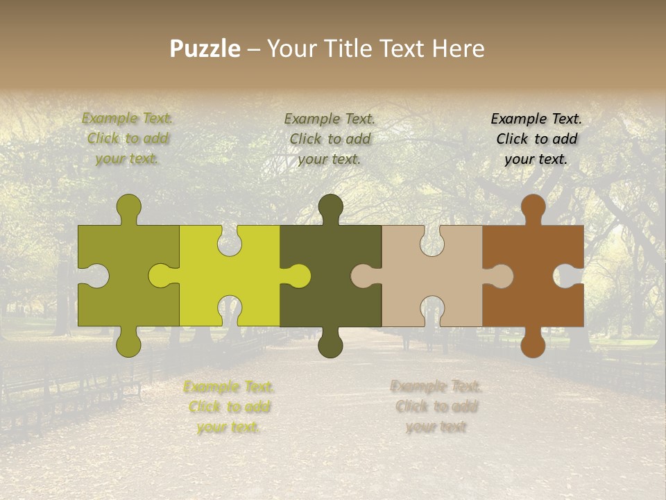 Walkway In The Park PowerPoint Template