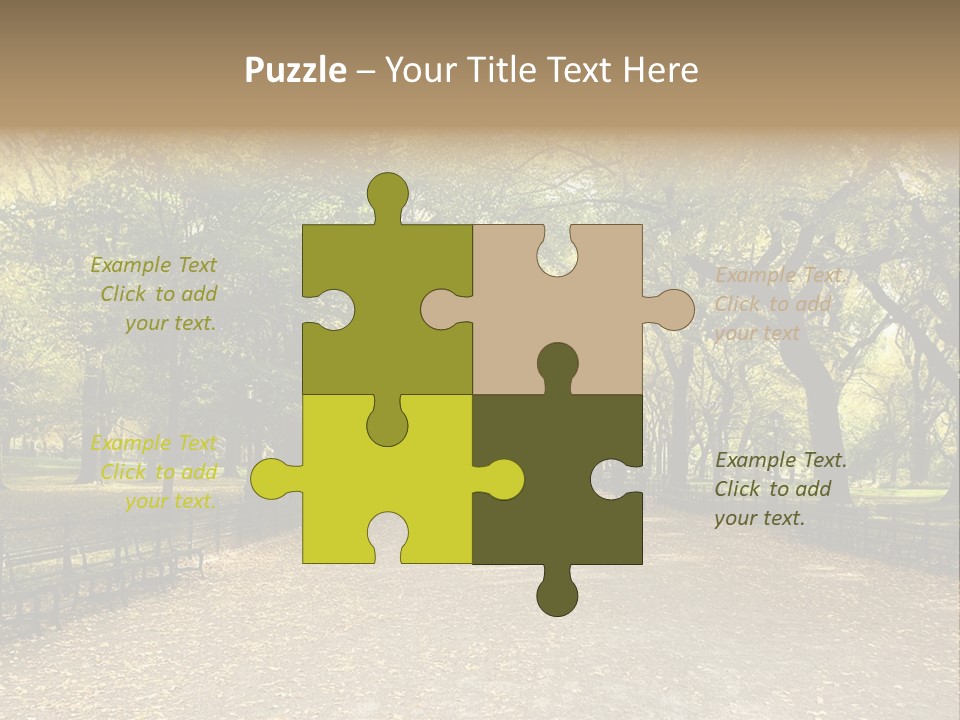 Walkway In The Park PowerPoint Template