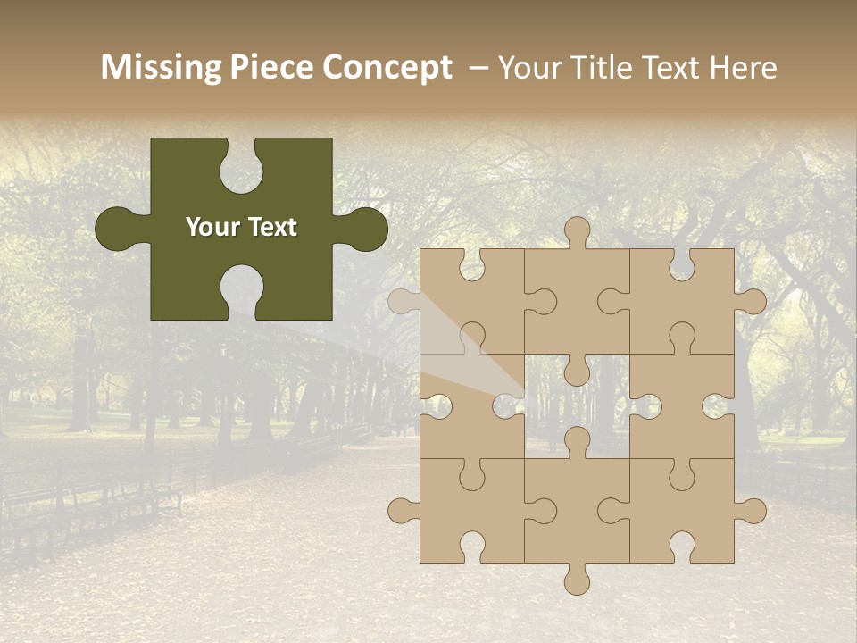 Walkway In The Park PowerPoint Template