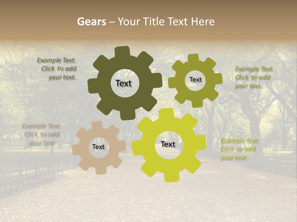 Walkway In The Park PowerPoint Template