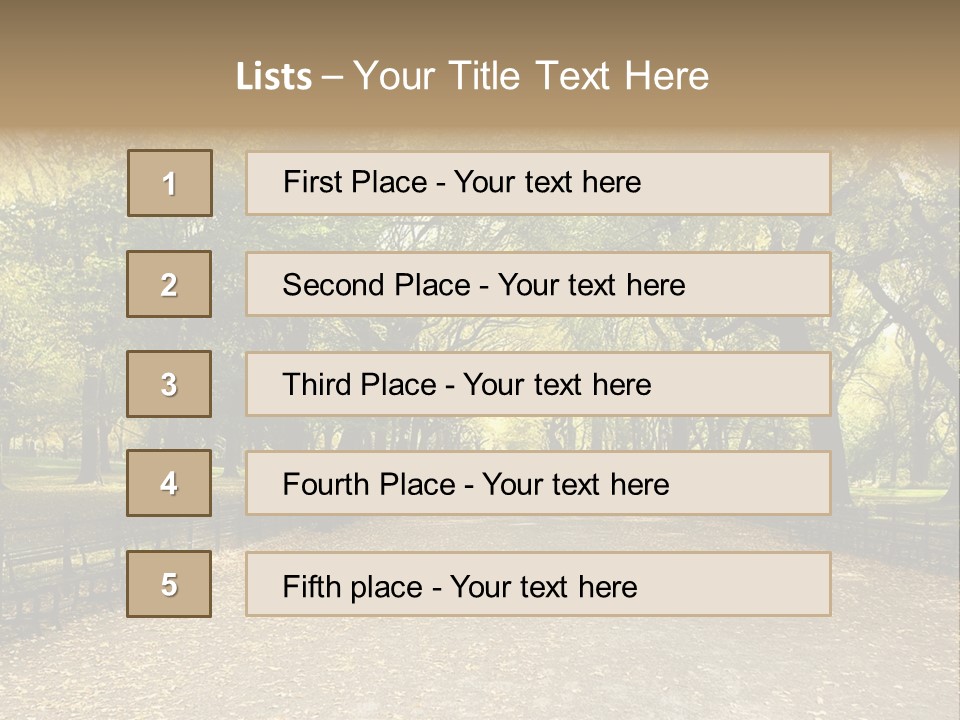 Walkway In The Park PowerPoint Template