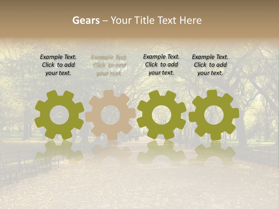 Walkway In The Park PowerPoint Template