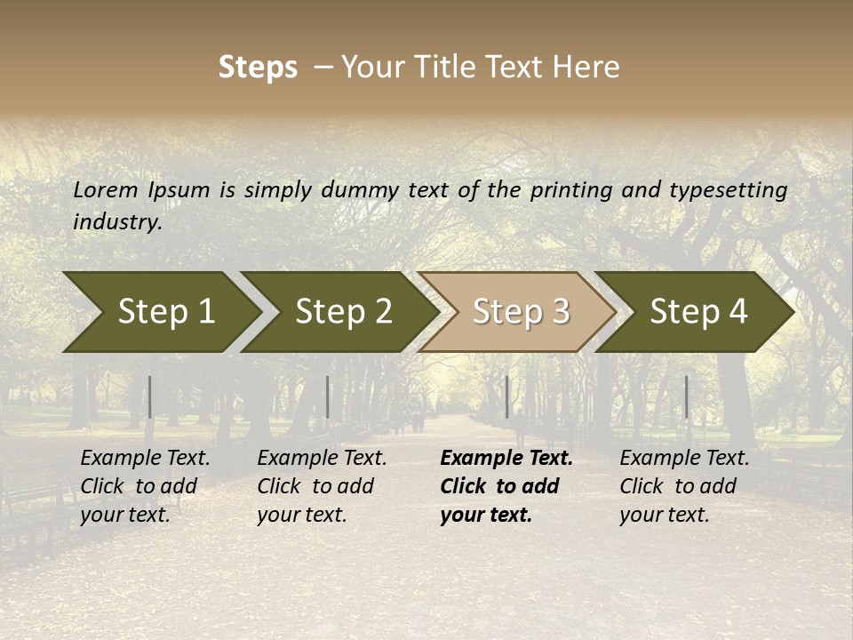 Walkway In The Park PowerPoint Template