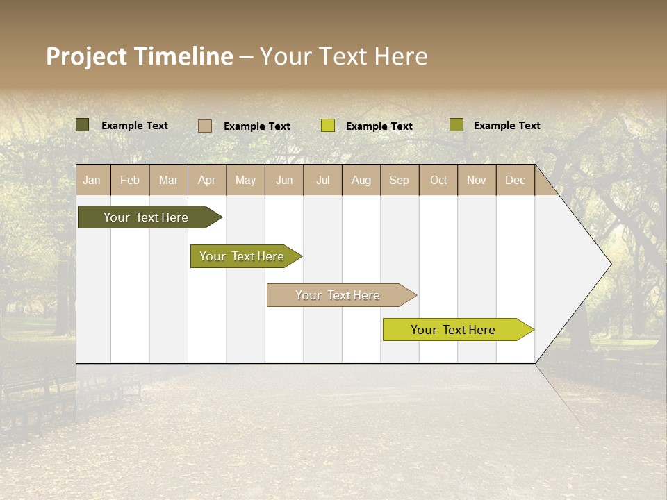 Walkway In The Park PowerPoint Template