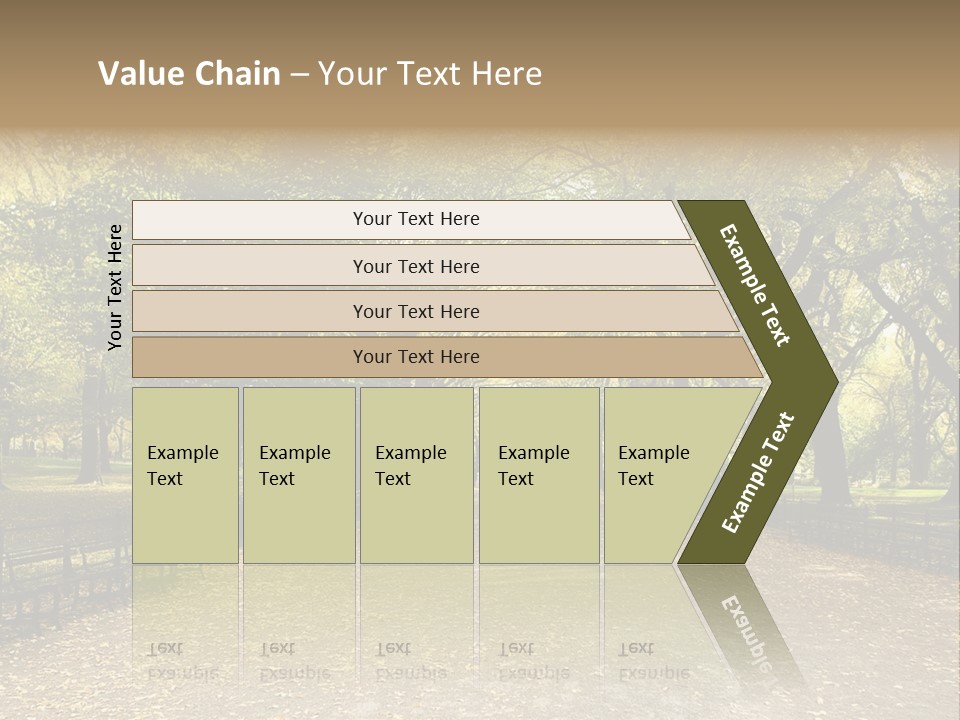 Walkway In The Park PowerPoint Template