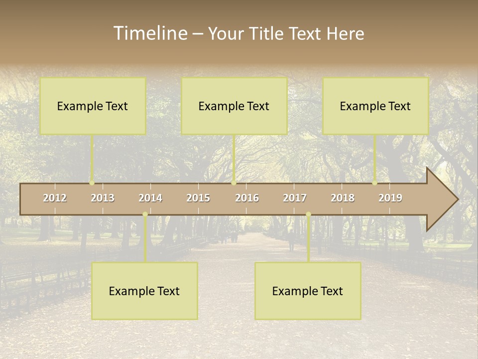 Walkway In The Park PowerPoint Template