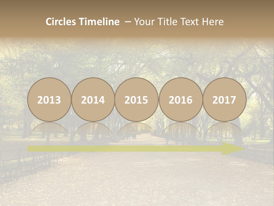 Walkway In The Park PowerPoint Template