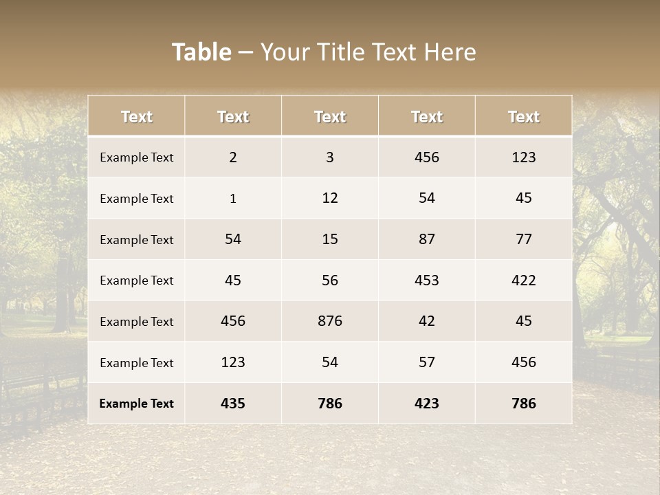 Walkway In The Park PowerPoint Template